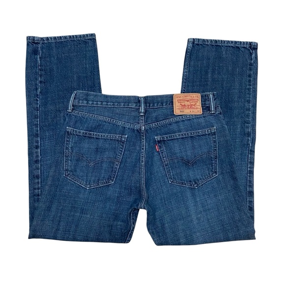 Vintage Levi’s 505 Straight Leg Jeans Blue - Picture 8 of 15